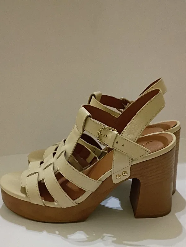Lucky Brand Cream Platform Strappy Sandals - Image 4