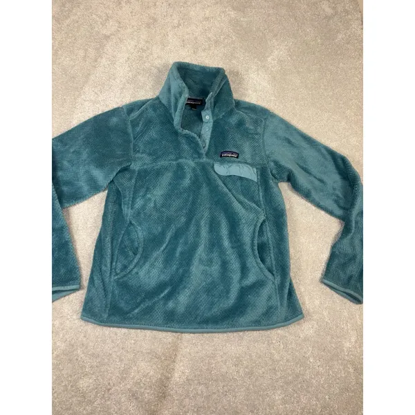 Patagonia‎ Re-Tool Snap-T Fleece Pullover Teal Green Women's Sz S - Image 4