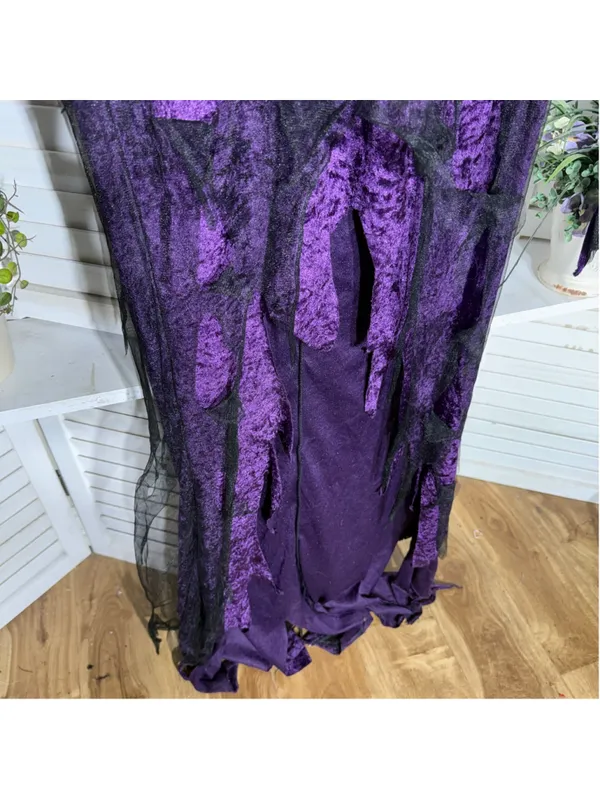 The evil court countess of darkness sexy witch sorceress velvet mesh costume L - Image 15