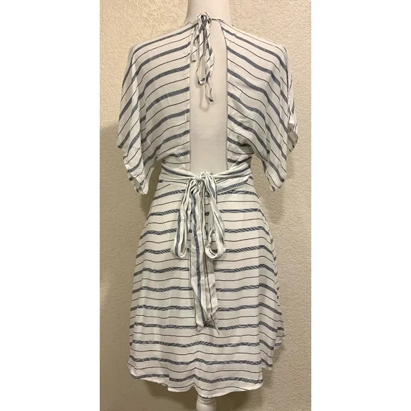 En Crême Striped Summer White/Blue Dress - Image 5