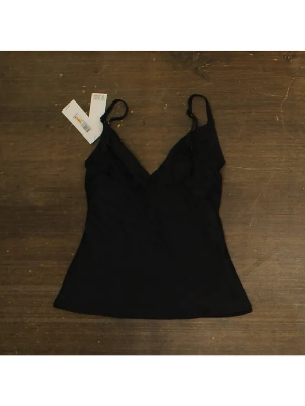 NWT DKNY Womens Twist-Front Tankini Swim Top DIMKS241 Black S - Image 3