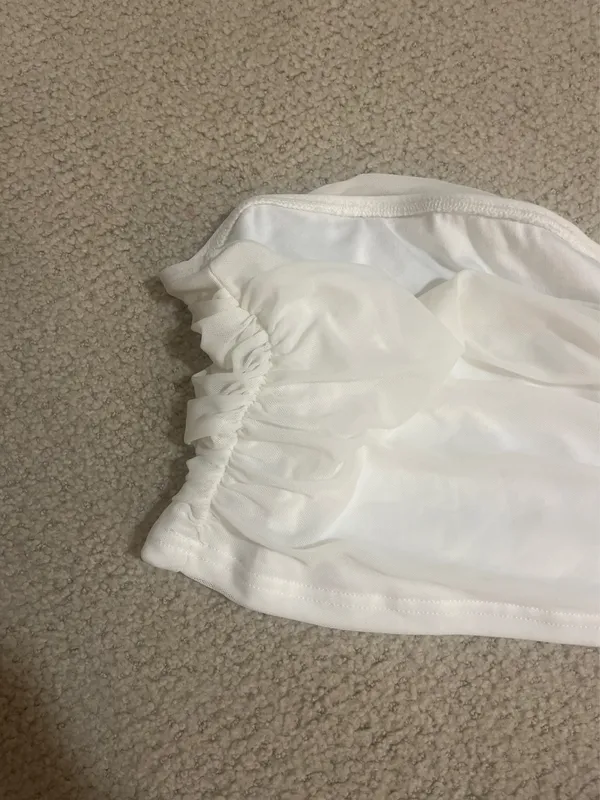 Forever 21 white scrunch tube top - Image 2