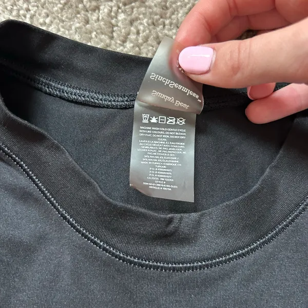 Sunday Best Aritzia Seamless Black Crop Top T-Shirt Basic Size XXS - Image 5