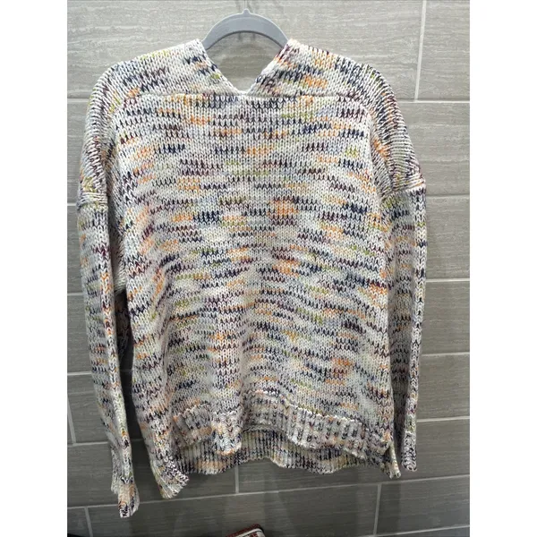Loft Spacedye Oversized chunky knit sweater double V With Side‎ Slits Women's XL - Image 2