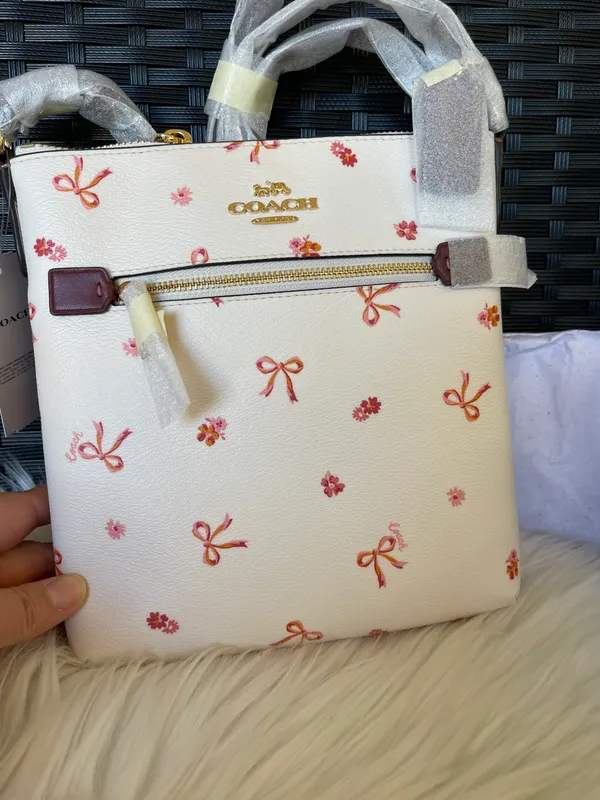 Coach NWT Mini Rowan File Bag With Bow Print CN768 - Image 8