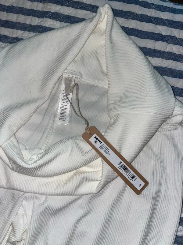 Skims Soft Lounge Ribbed Fold Over Pant in Marble Size Large NWT MSRP $68 - Image 4