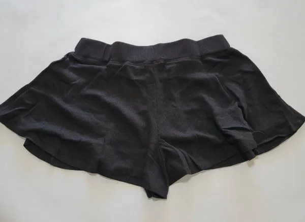 Black Flutter Lounge Flounce Thermal Shorts Size XL - Image 5