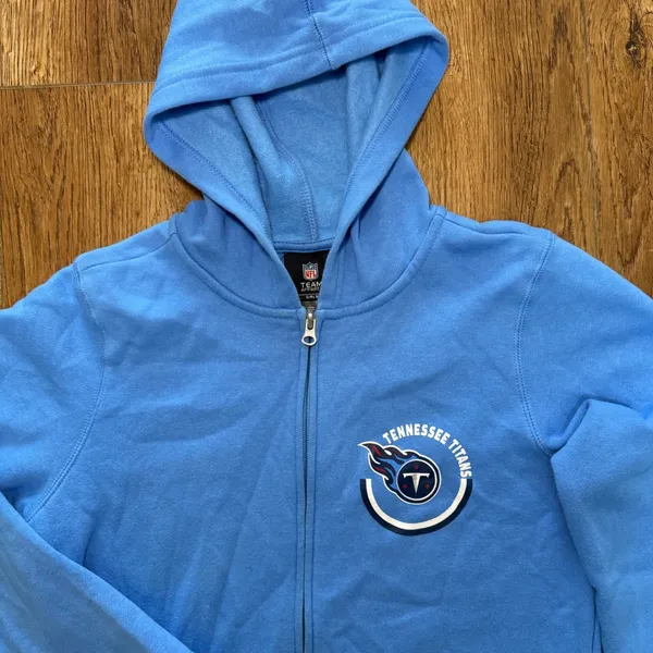 NFL Tennessee Titans Zip Up Hoodie Jacket Blue NFL Team‎ Apparel Girls XL (16) - Image 2