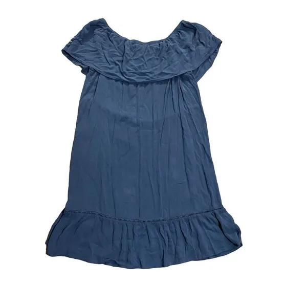 Knox Rose Women's Navy Blue Cross Stitched Floral Off The‎ Shoulder Dress sz XL - Image 2