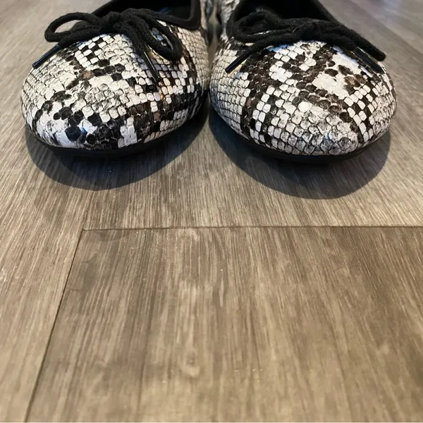 French Connection Diana Snake Print Bow Ballet Flats Women’s 6 - Image 6