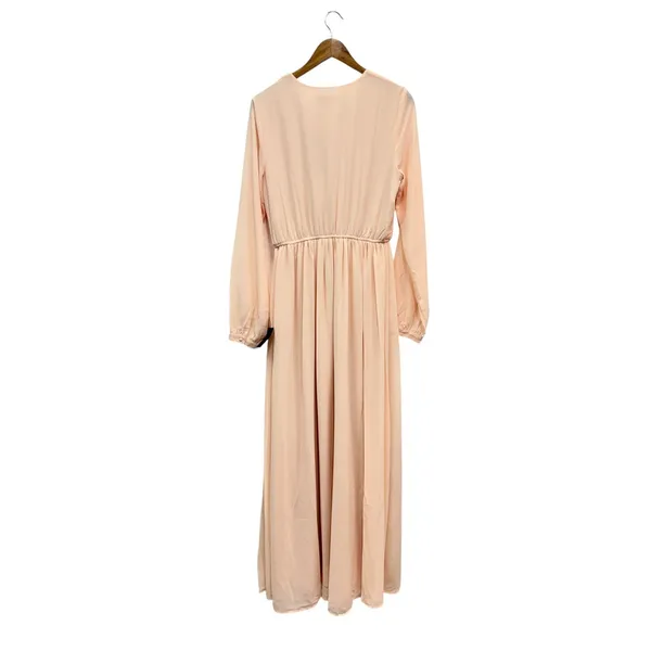 Lulus Wondrous Water Lilies Blush Pink Maxi Dress size Large NWT - Image 4