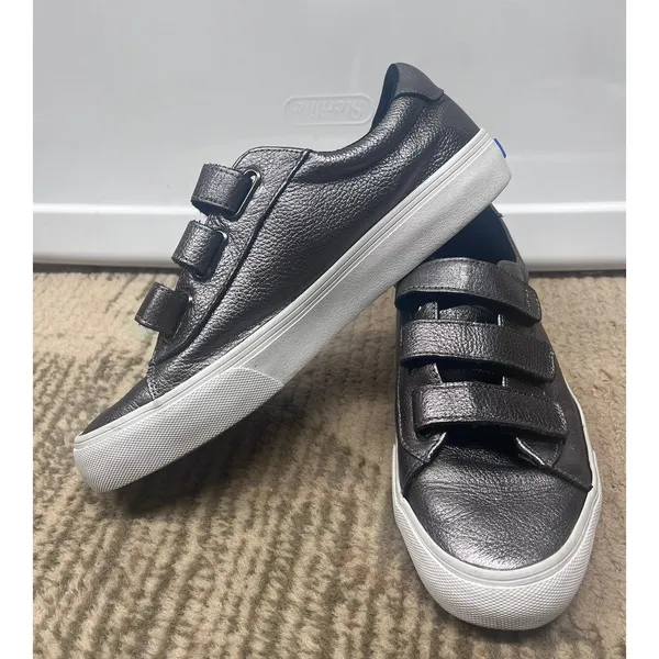 NWOB‎ Ked's Women's Jump Kick V Fashion Sneaker in Gunmetal Leather Sz 9 - Image 4