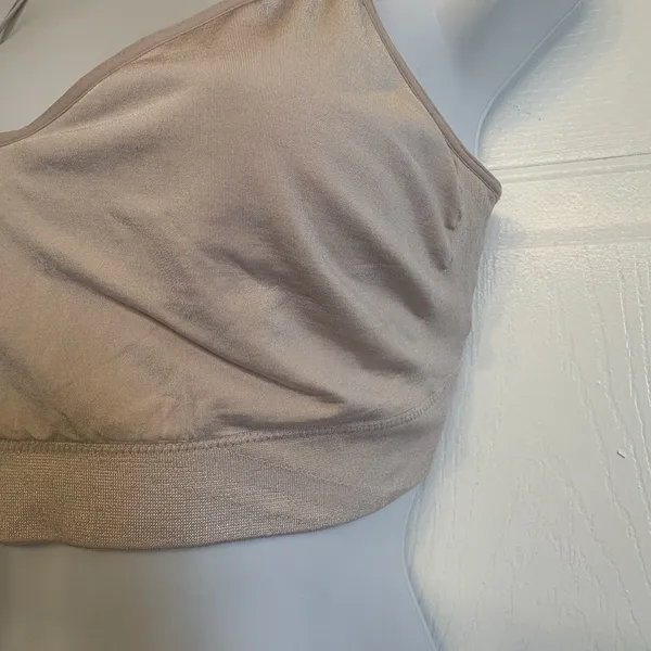 Wacoal 835575 B-Smooth Wire Free Bralette Bra Seamless Lined Womens 2XL XXL Sand - Image 4