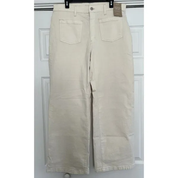 Madewell The Perfect Vintage Wide-Leg Jean w/Patch Pockets Vintage Canvas Sz 32 - Image 4