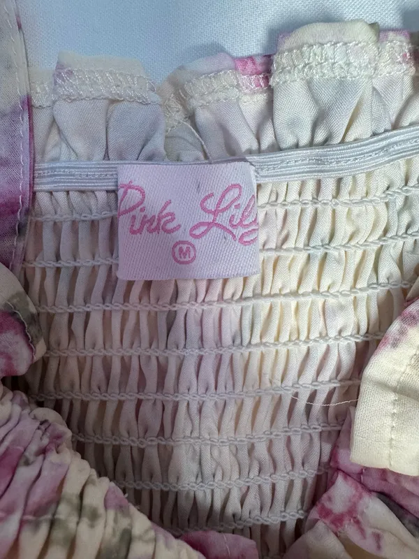 Pink Lily Floral Smocked Tiered Maxi Dress - Image 9