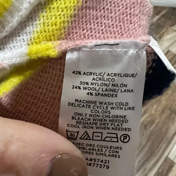 Ann Taylor pink striped button up cardigan - Image 9