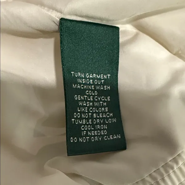 LAUREN-RALPH LAUREN Cream and Brown Puffer Jacket Size L - Image 8