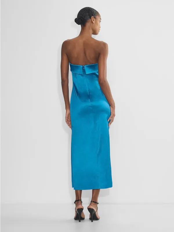 Aritzia Ten Exclusive Satin Dress - Strapless - Image 3