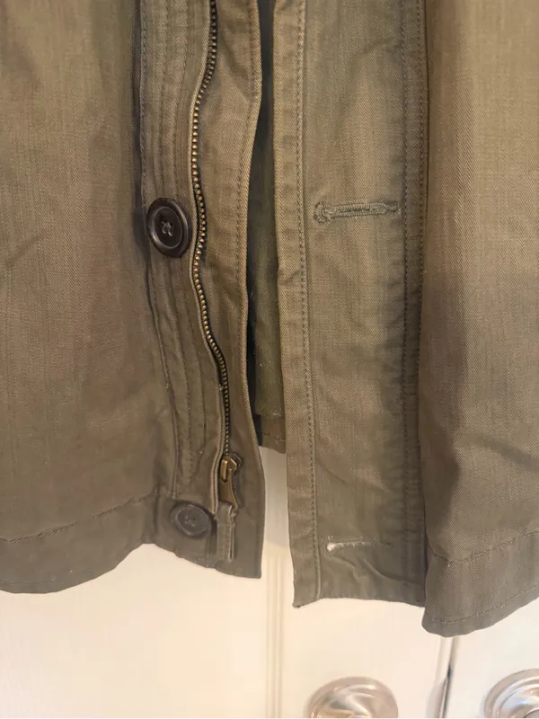 Old Navy Unisex Army Green Military Field Jacket - Image 2
