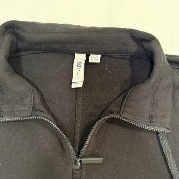 Quarter zip Charcoal shirt good condition Black Size L - Image 2