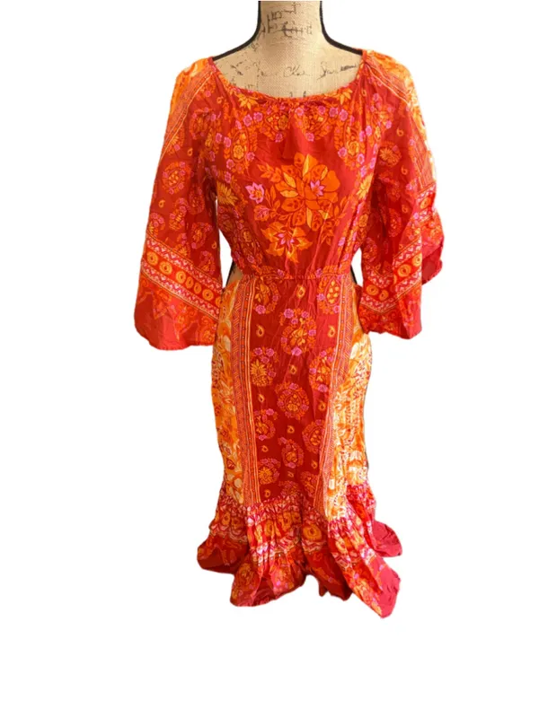 FARM Rio Combuco Cutout Maxi Dress Women’s Size M Boho - Image 3
