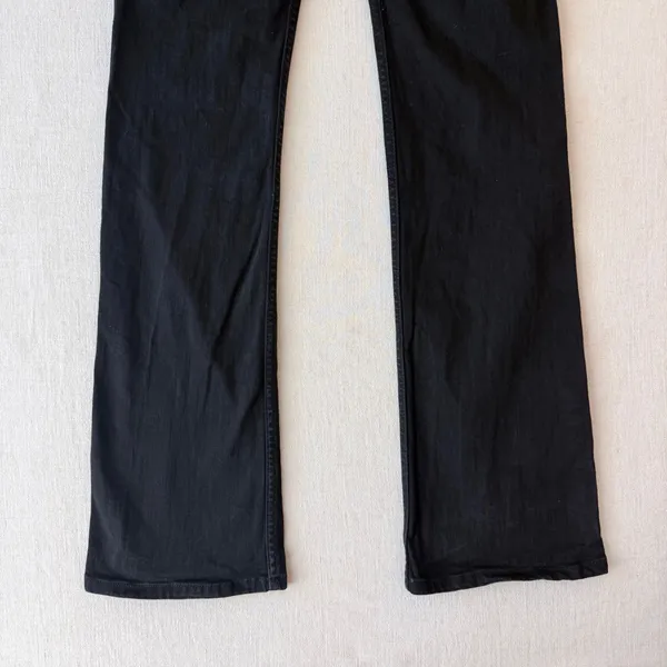 Wrangler Boot Cut Low Rise Denim Jeans Womens 5x32 Black - Image 7