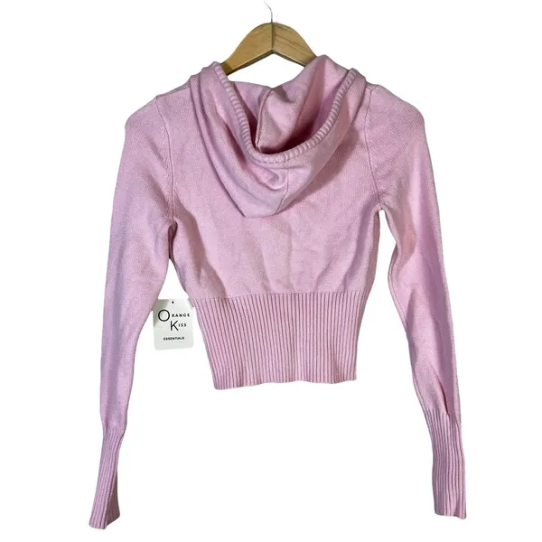 Orange Kiss NWT Womens Y2K Cherry Embroidered Cropped Jacket Pink‎ Kidcore Girly Size M - Image 4