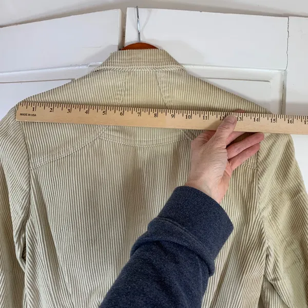 Vintage 70s Tan Corduroy‎ Blazer Jacket Academia Retro Preppy Women's Size 5/6 - Image 16