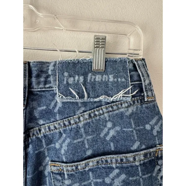 Urban Outfitters iets frans Monogram Denim Baggy Boyfriend High Rise Jeans Women’s Size 27 - Image 7
