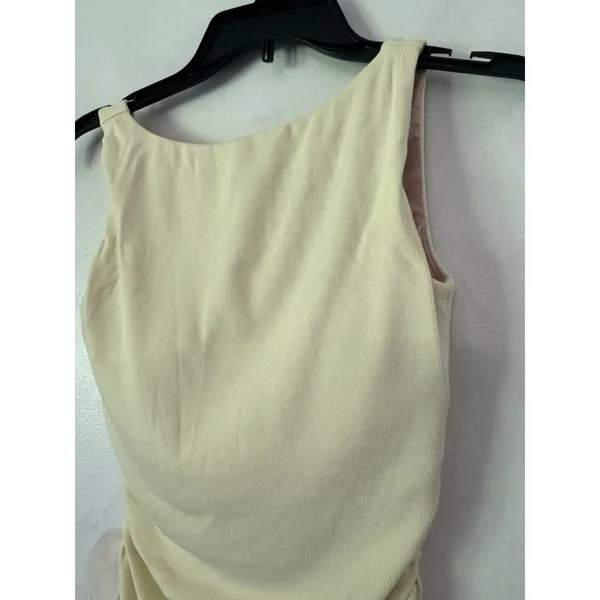 NWT OGL Elastic Open Back Bra Tank Top Plantive Size Small Butter Yellow - Image 5