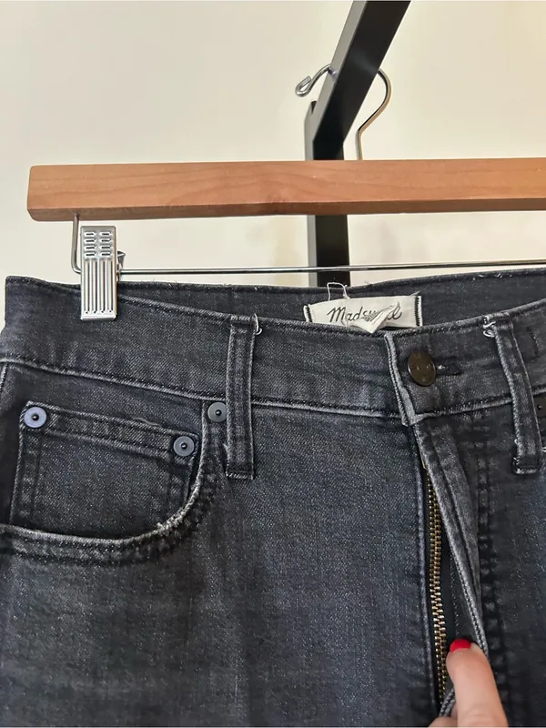 Madewell The Perfect Vintage Crop Jeans Sumner Wash High Rise‎ Black Size 25 - Image 4