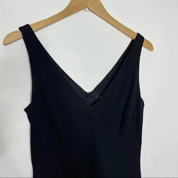 David Meister Black Handkerchief Hem Cocktail Dress Size 6 Sleeveless - Image 7