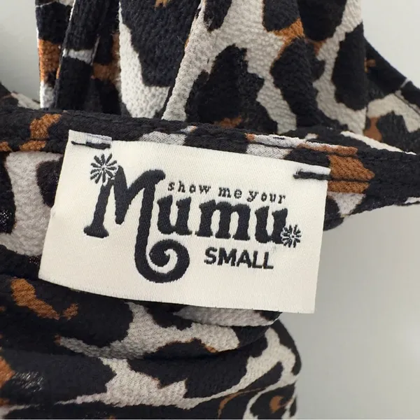 Show Me Your Mumu animal print cut out Halter neck Sheath Dress mini leopard EUC - Image 7