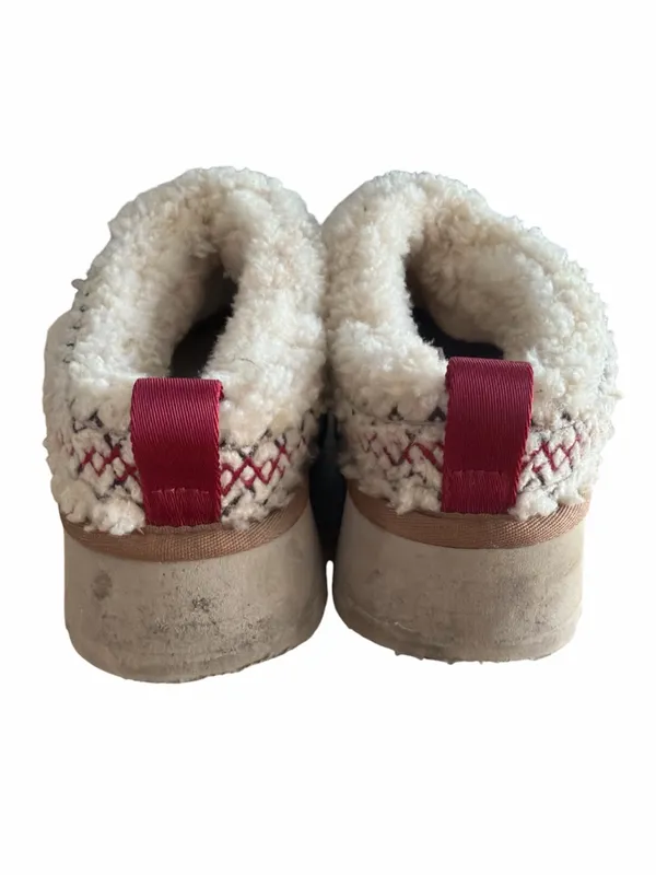UGG Tazz Heritage Braid Slippers in Natural Shearling - Image 4