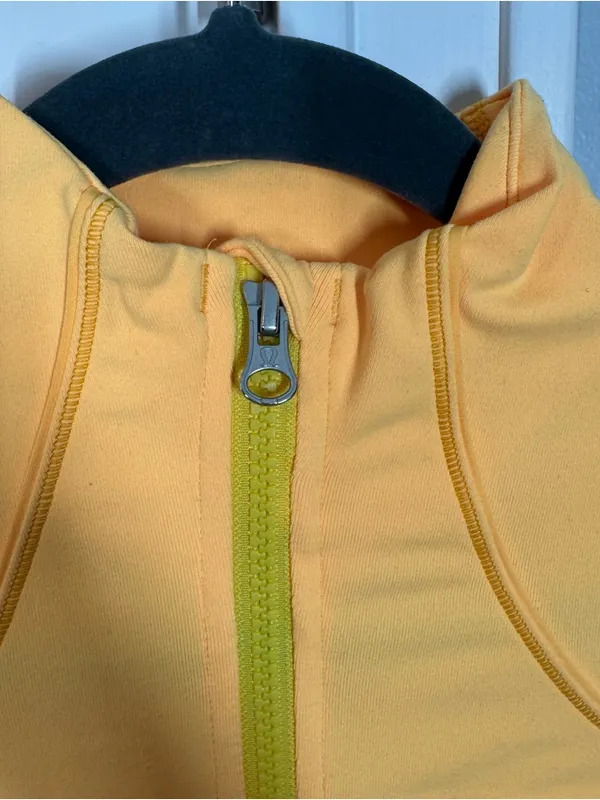 Lululemon Y2K size 4 define jacket mango yellow orange color trendy‎ spring cute - Image 3