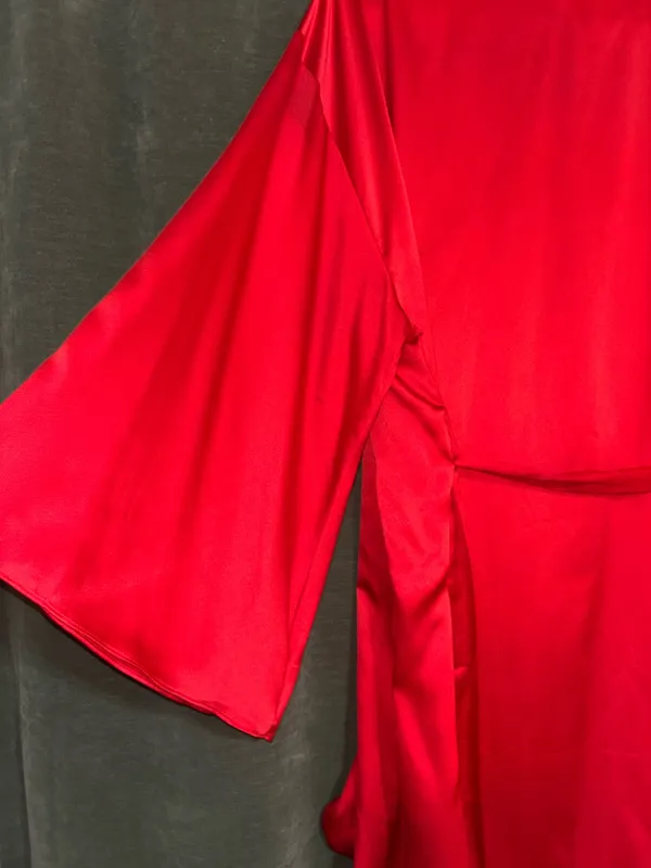 Victoria's Secret Red Robe Satin - Image 4