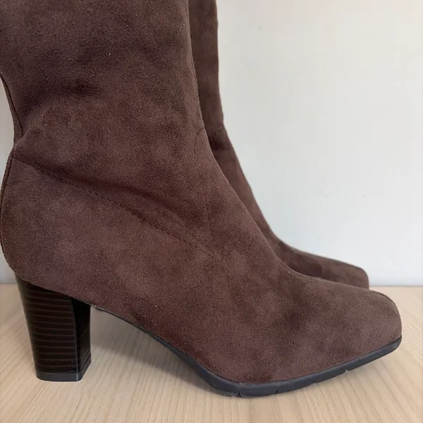 Aerosoles New! Women’s Brown Tall Suede Boots Wide Width Size - Image 2