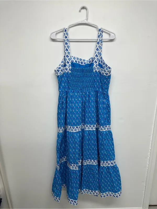 J.Crew Dainty Cottage Smocked Tiered Midi Dress - Image 8