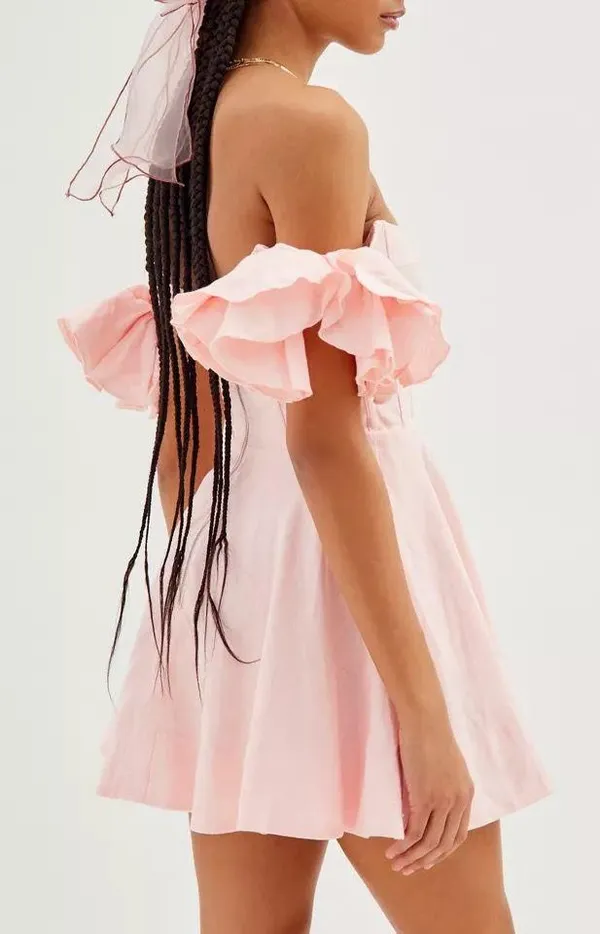 Bardot Sigma Mini Dress In Soft Pink - Image 7