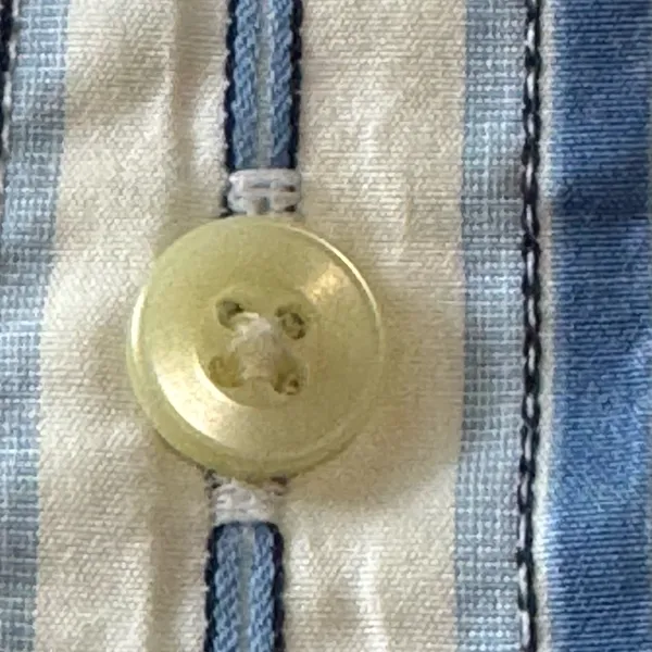 Abercrombie & Fitch Striped Button Down Shirt Blue White Size Small - Image 6