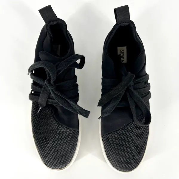 Steve Madden‎ Lancer Pull On Sneaker with Laces Black Size 6.5 - Image 10