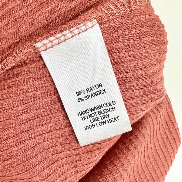 Lulus All Day Fave Rusty Rose Ribbed Surplice Long Sleeve Top Stretch Medium NWT - Image 9