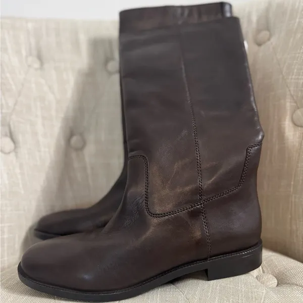 Mango Leather High Boots - Image 5