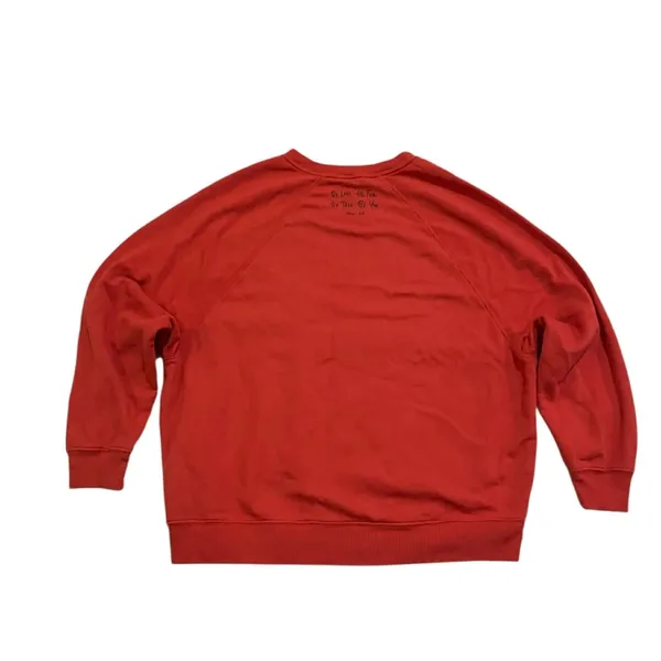 Disney AE‎ Donald Duck Feisty Christmas Holiday Red Sweatshirt Crewneck M - Image 2