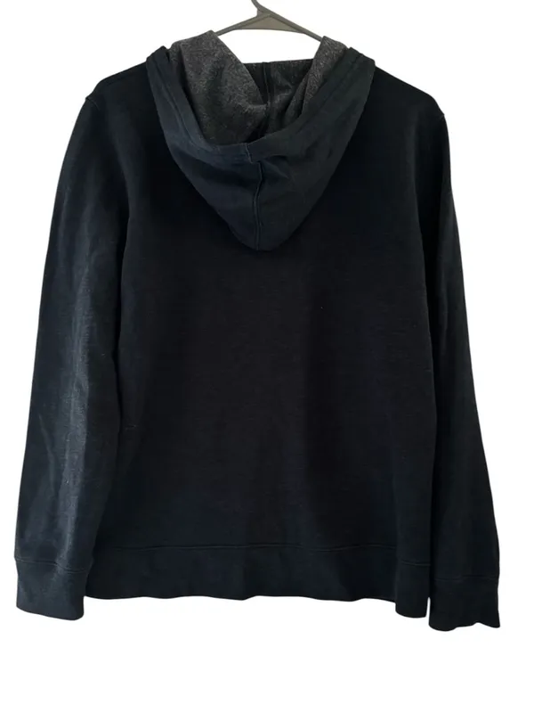 GAP Women’s Dark Blue Hoodie Sweat Shirt with Pink GAP Logo Sz L - Image 2