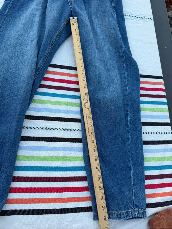 Free People We The Free Marci Denim Jumpsuit S Blue Utility Workwear 90s boho - Image 8