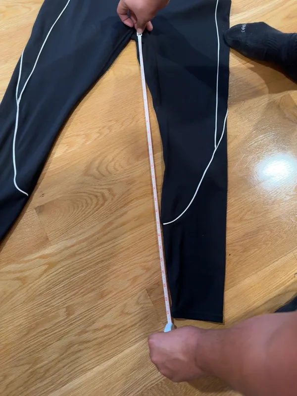 Fabletics Black High Rise Cropped Leggings White Contrast Piping S(Estimated) - Image 4
