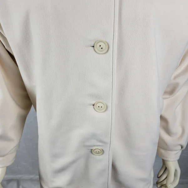Wellington Fashions Kashmiracle Womens Jacket Coat Size M Cream Fleece Lined - Image 12