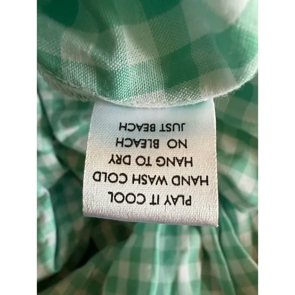 Walker & Wade MIa Mint Green Gingham Smocked‎ Mini Dress XS Cottagecore Coastal - Image 9