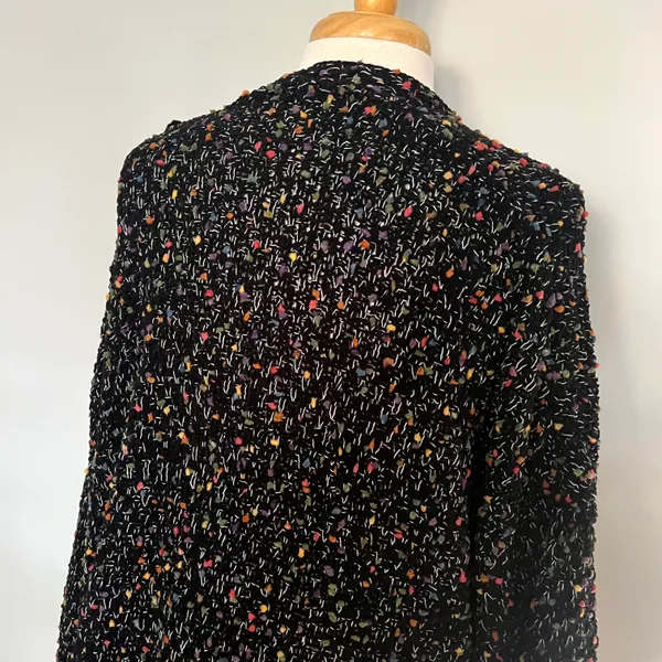 Haptics Black Colorful Pom Pom Cardigan Sweater - Image 3